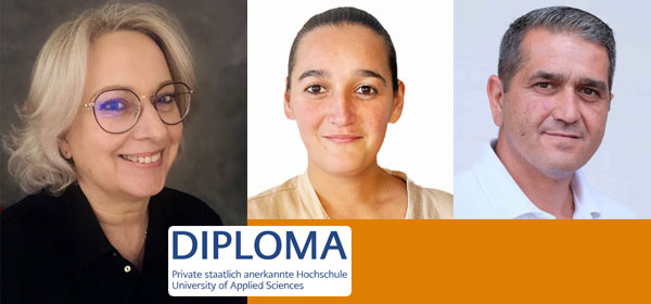 Martina Theel, DIPLOMA-Hochschule, Chalina Reinhard und Giovanni Weiß vom Sinti-Verein